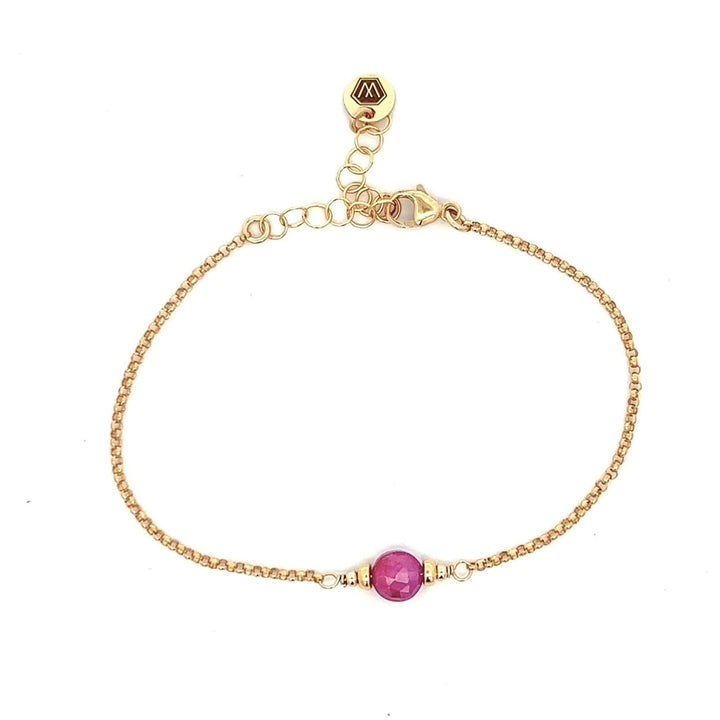 faceted birthstone coin charm bracelet - workshopunderground.com