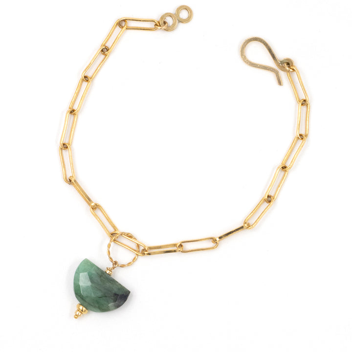 emerald mezzaluna bracelet