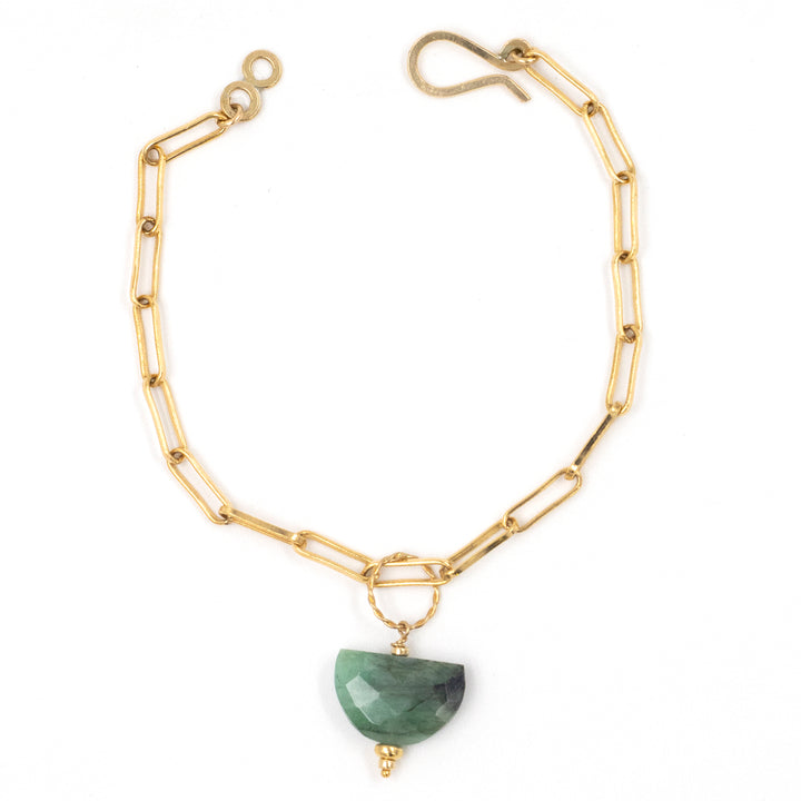 emerald mezzaluna bracelet