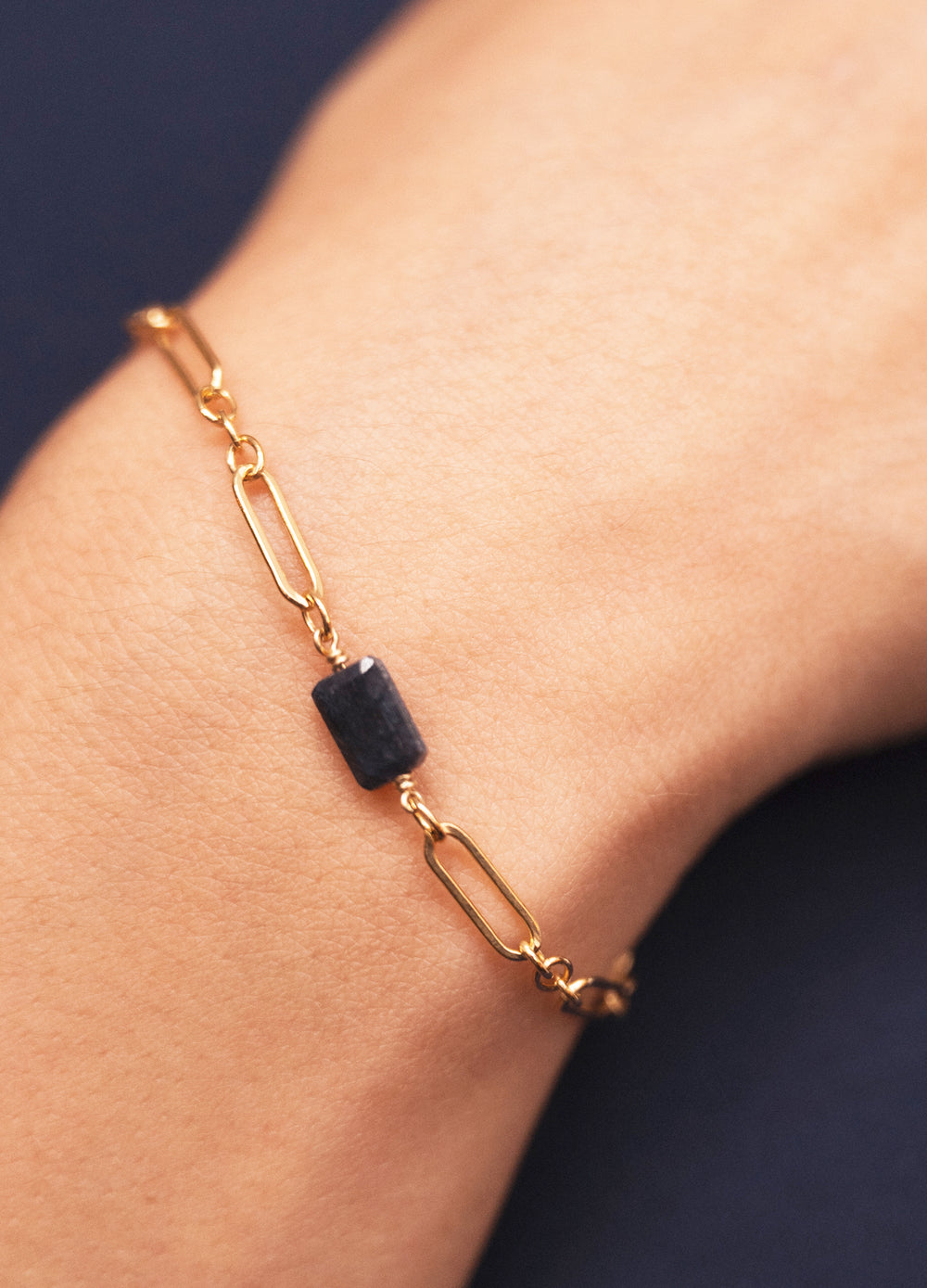 sapphire rounded link bracelet - Workshop Fine Jewelry