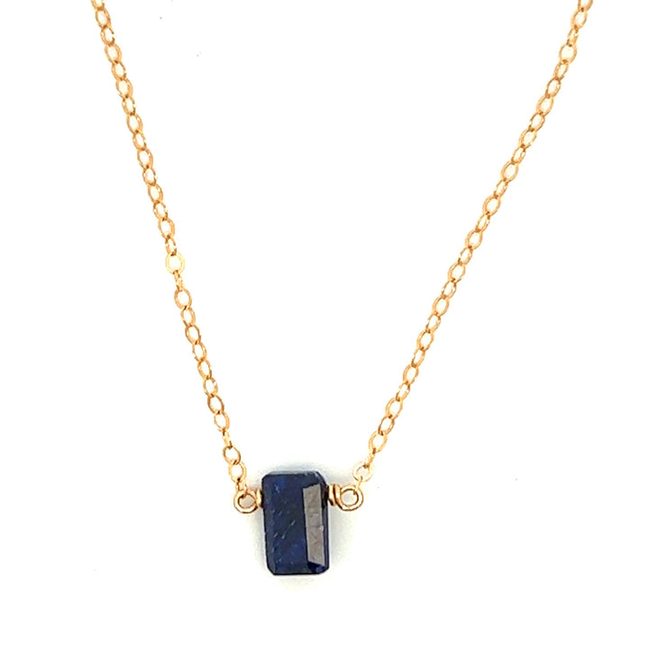 silk road - sapphire baguette necklace - workshopunderground.com