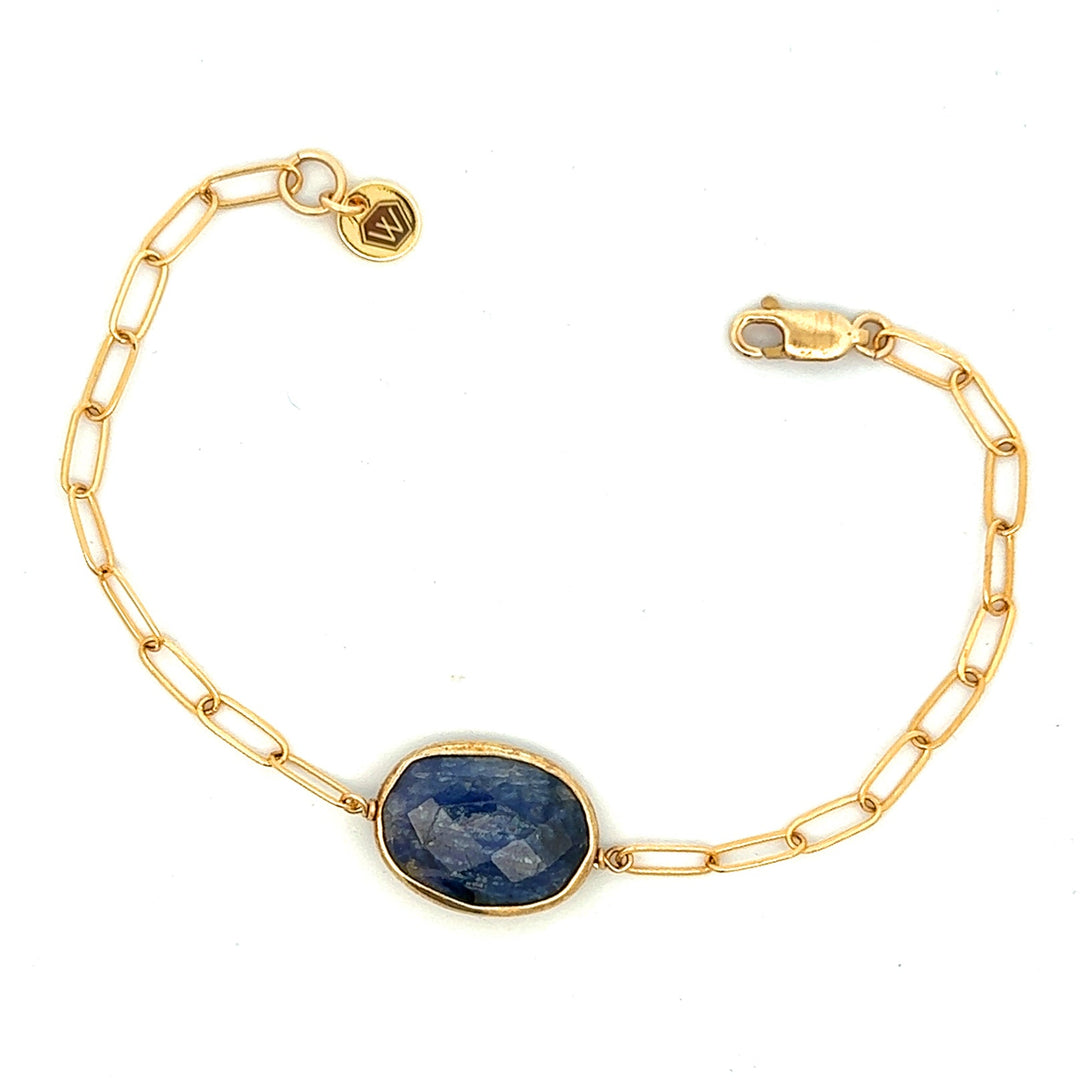 silk road - sapphire bezel bracelet - workshopunderground.com