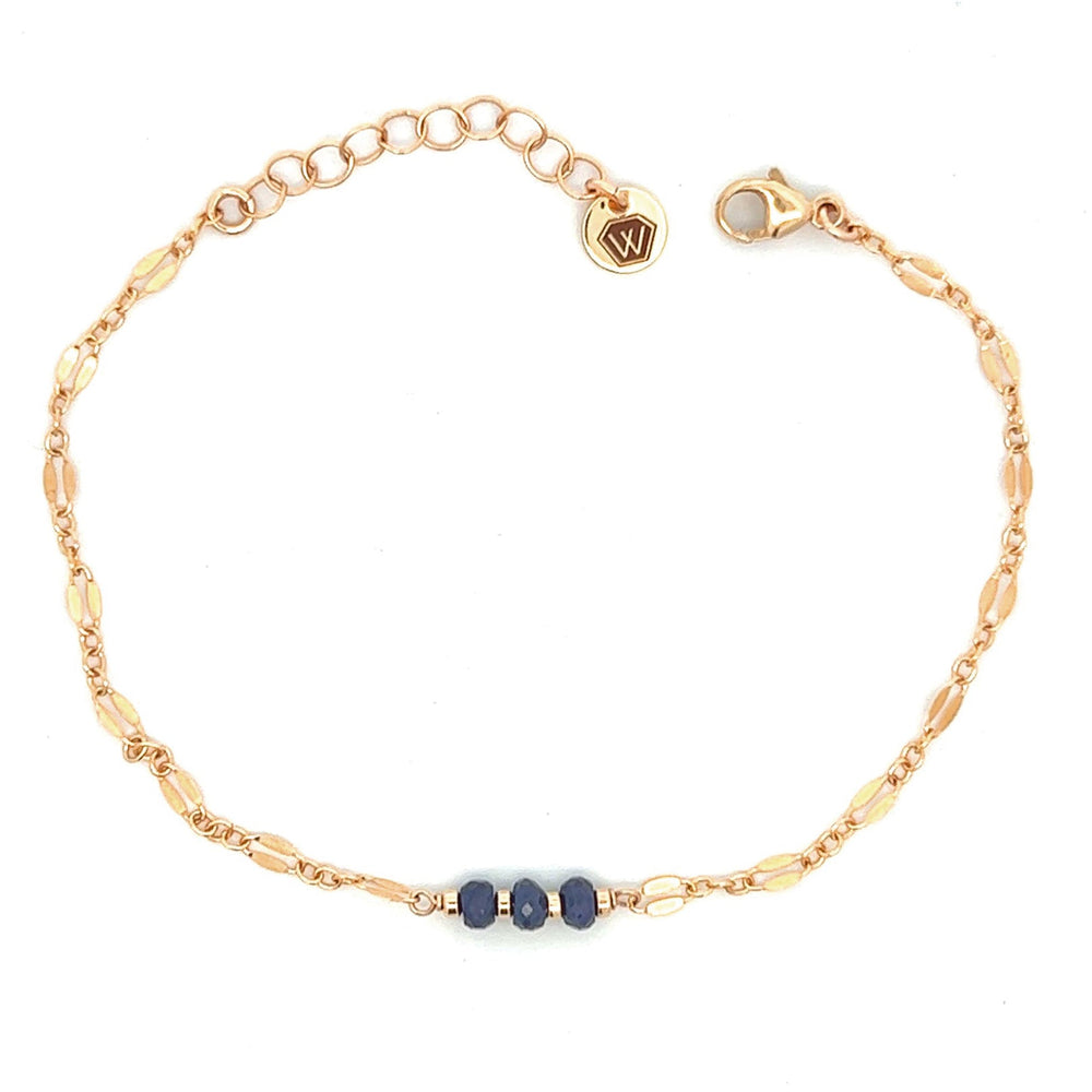 silk road - sapphire 3-stone bracelet - workshopunderground.com