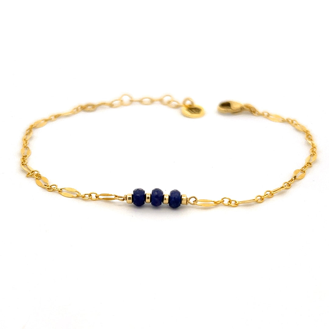 silk road - sapphire 3-stone bracelet - workshopunderground.com