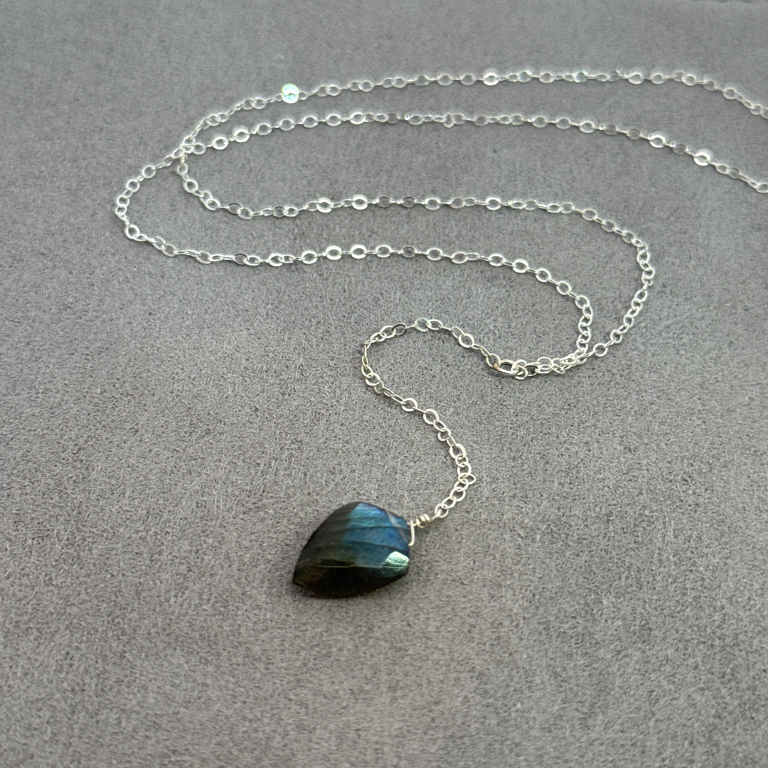 Northern Lights - Silver Shield Y-Necklace