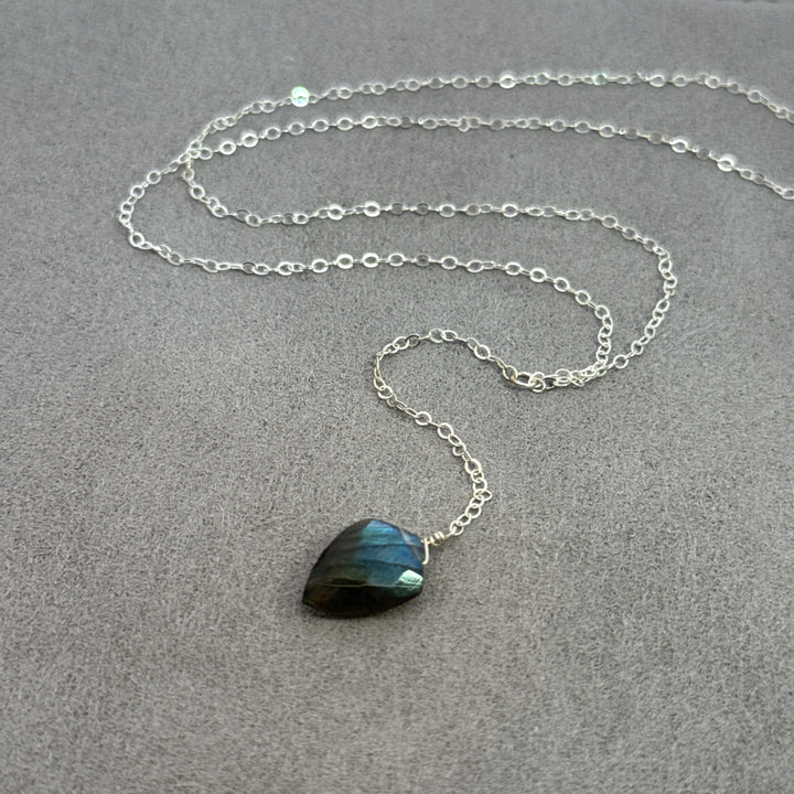 Northern Lights - Silver Shield Y-Necklace