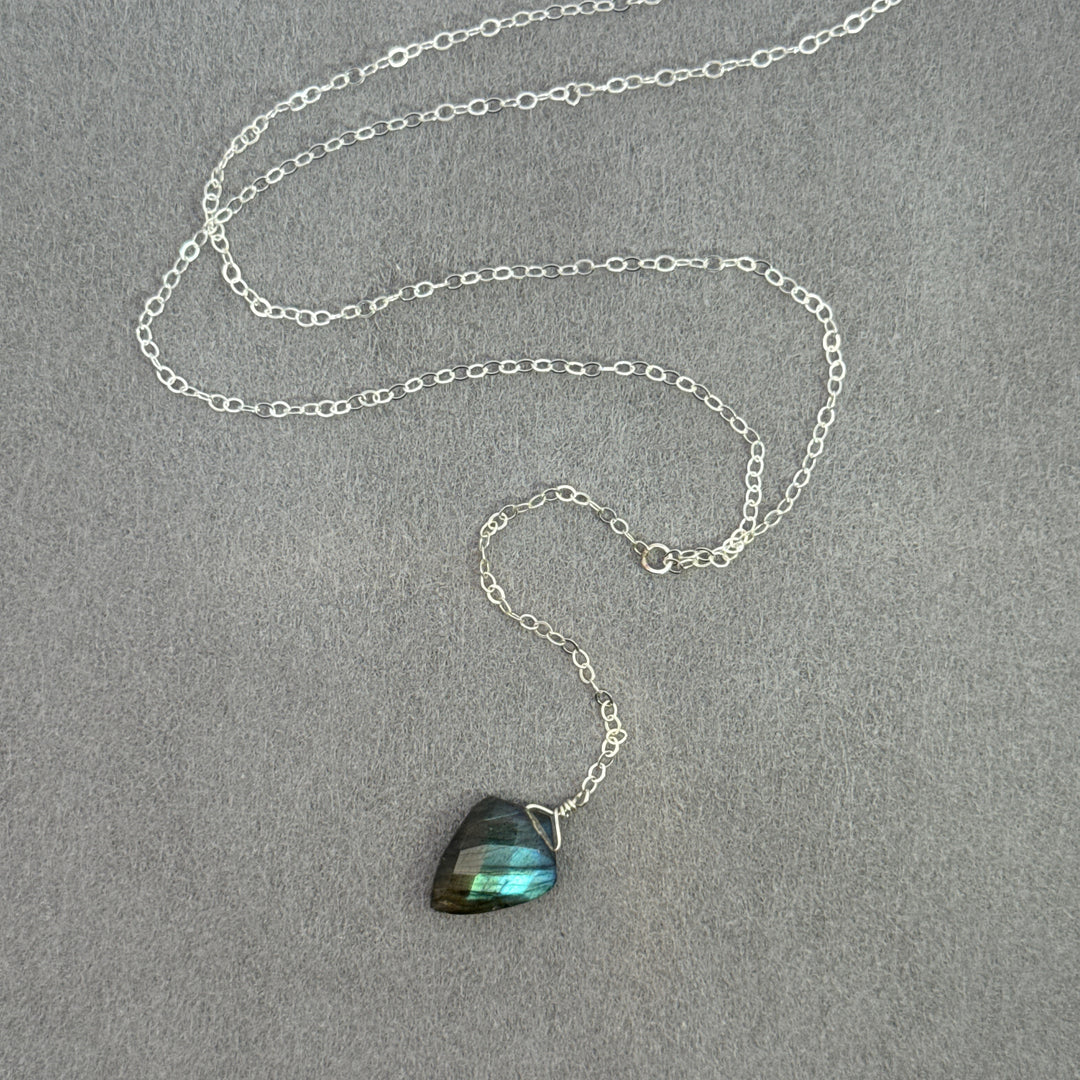Northern Lights - Silver Shield Y-Necklace
