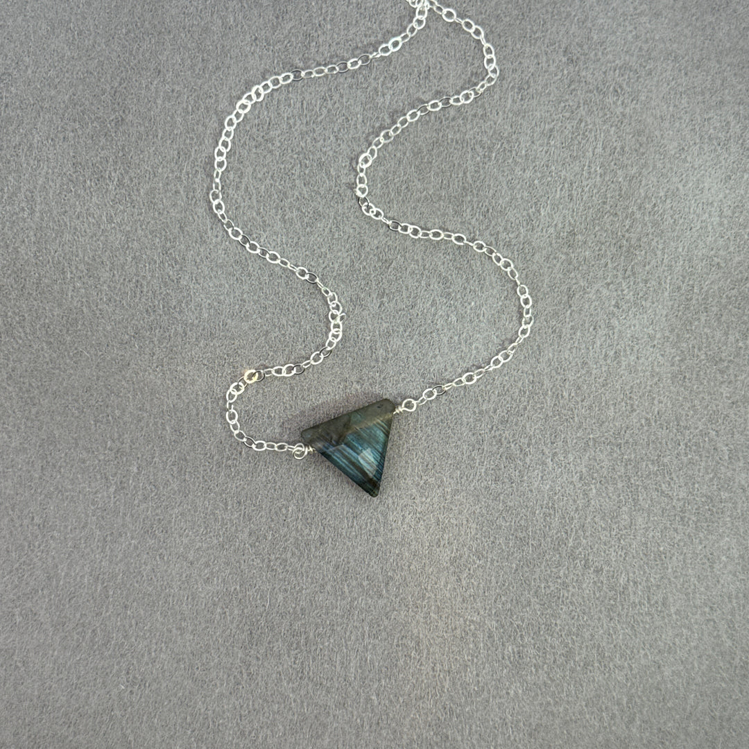 Northern Lights - Silver Triangle Chain Necklace