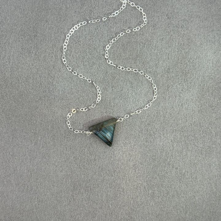 Northern Lights - Silver Triangle Chain Necklace