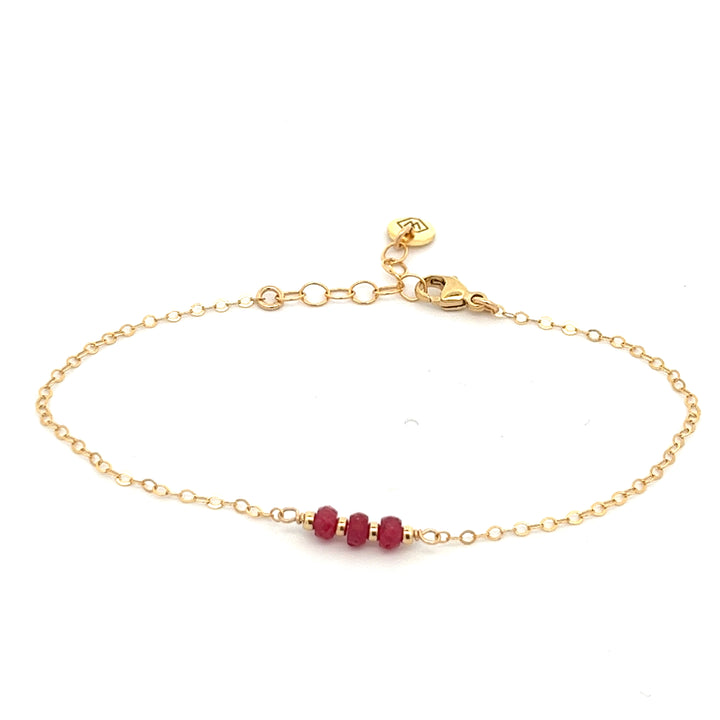 silk road - ruby triplet bracelet - workshopunderground.com