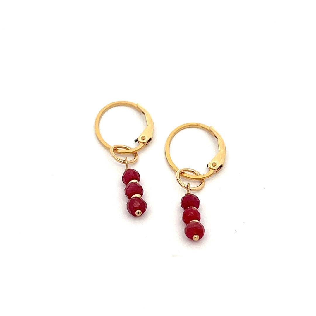 silk road - ruby triplet earrings - workshopunderground.com