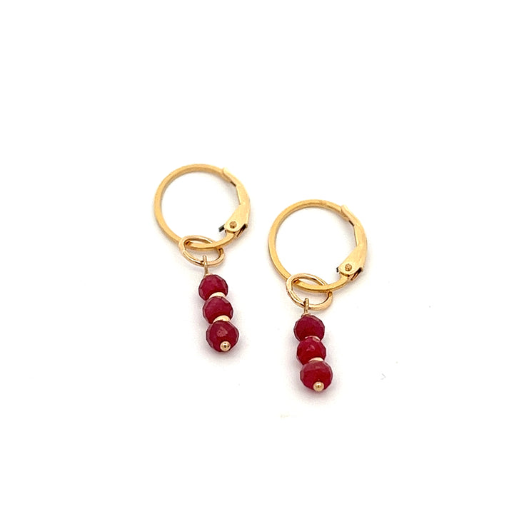 silk road - ruby triplet earrings - workshopunderground.com