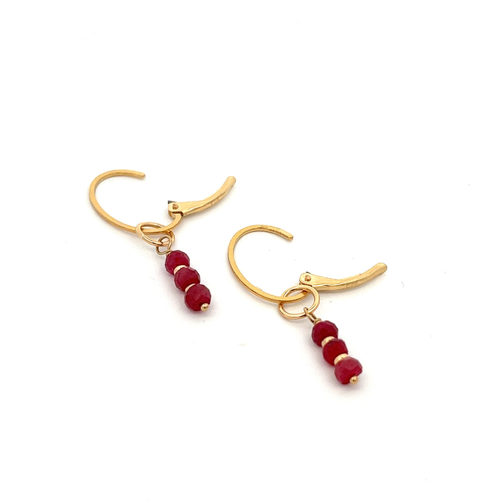 silk road - ruby triplet earrings - workshopunderground.com