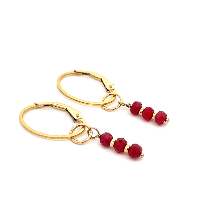 silk road - ruby triplet earrings - workshopunderground.com