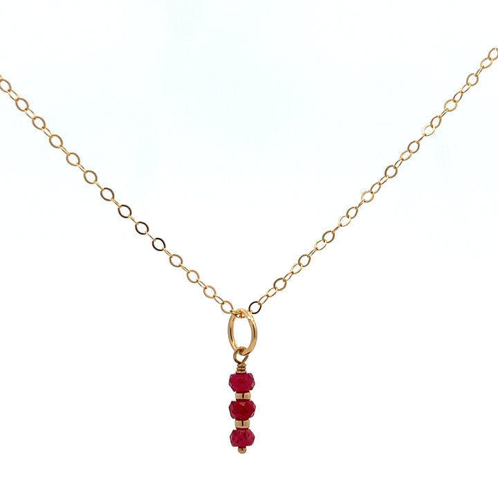 silk road - ruby triplet pendant necklace - workshopunderground.com
