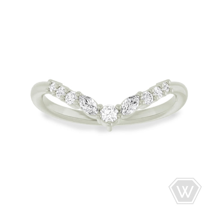 v-shaped contour diamond band - workshopunderground.com