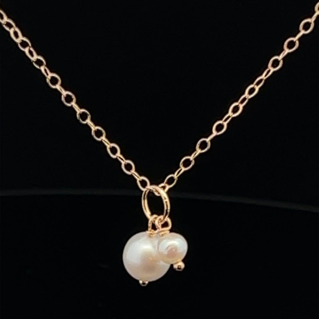 van luna - akoya pearl duet pendant necklace - workshopunderground.com