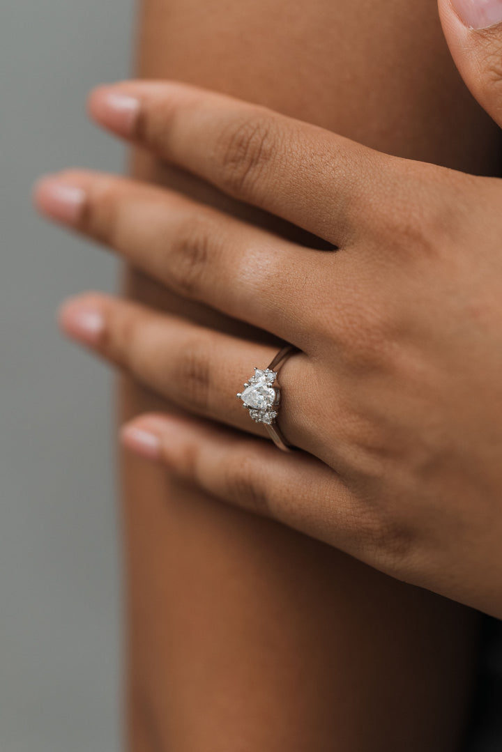 1 5/8 ctw pear diamond engagement ring with diamond accents