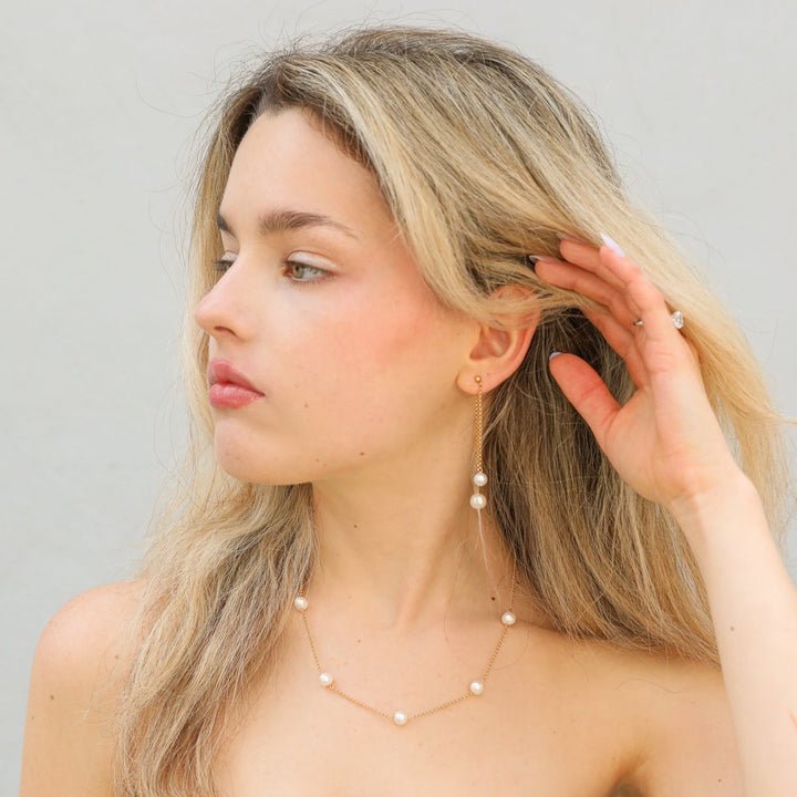 front-to-back versatile pearl duo earrings - workshopunderground.com