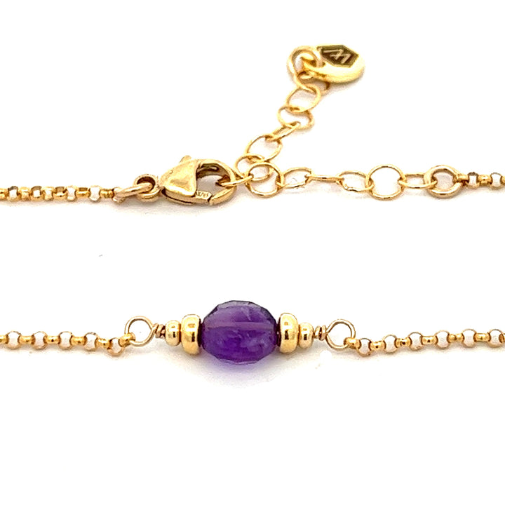 L'amethyste coin charm bracelet - workshopunderground.com