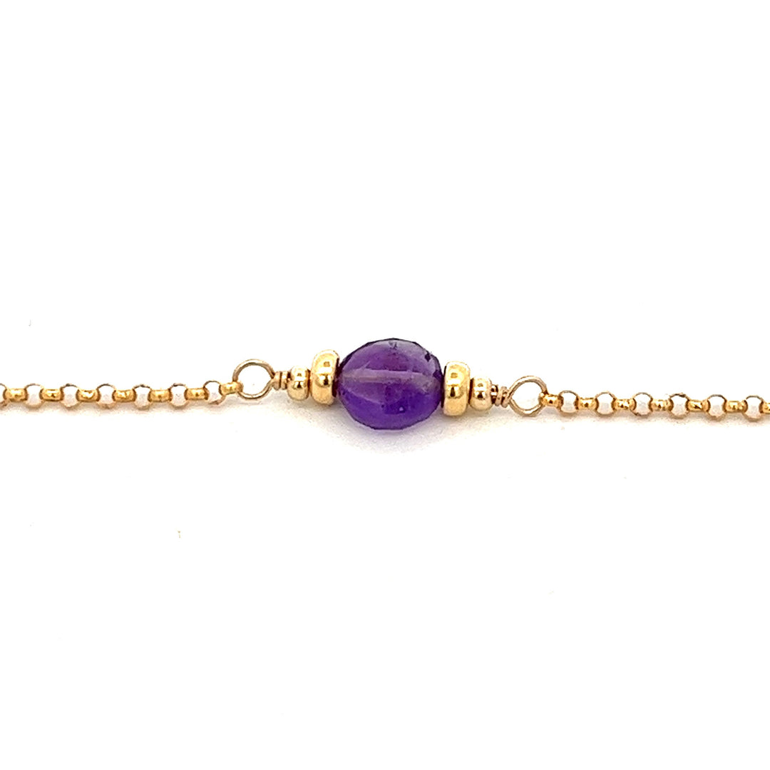 L'amethyste coin charm bracelet - workshopunderground.com