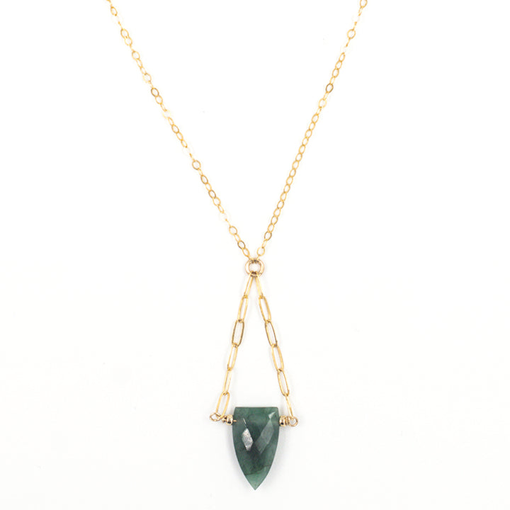 emerald trapeze necklace