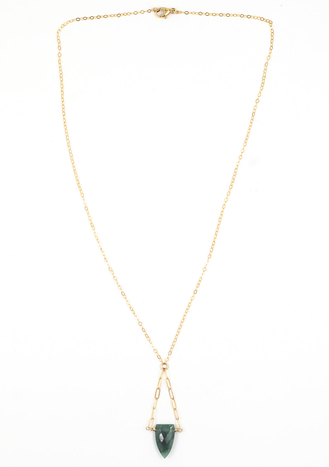 emerald trapeze necklace