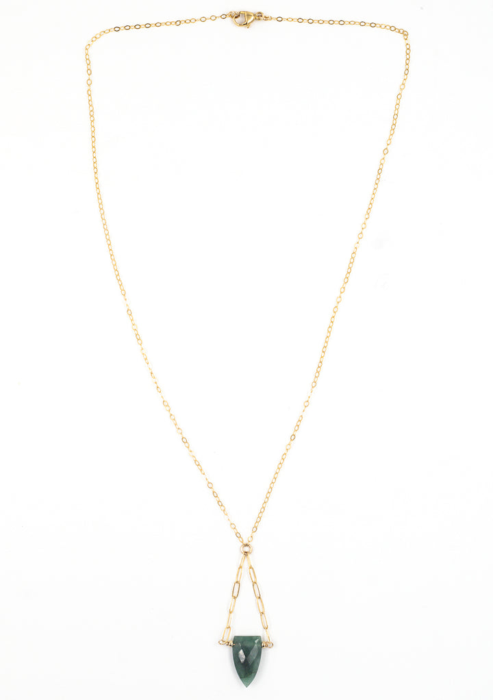 emerald trapeze necklace