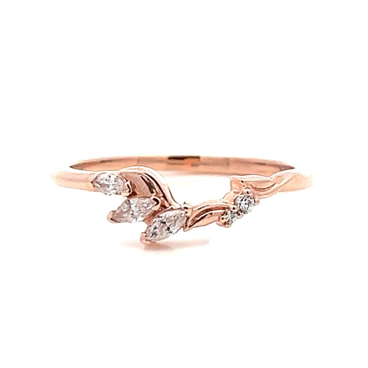 asymmetrical nature-inspired diamond band