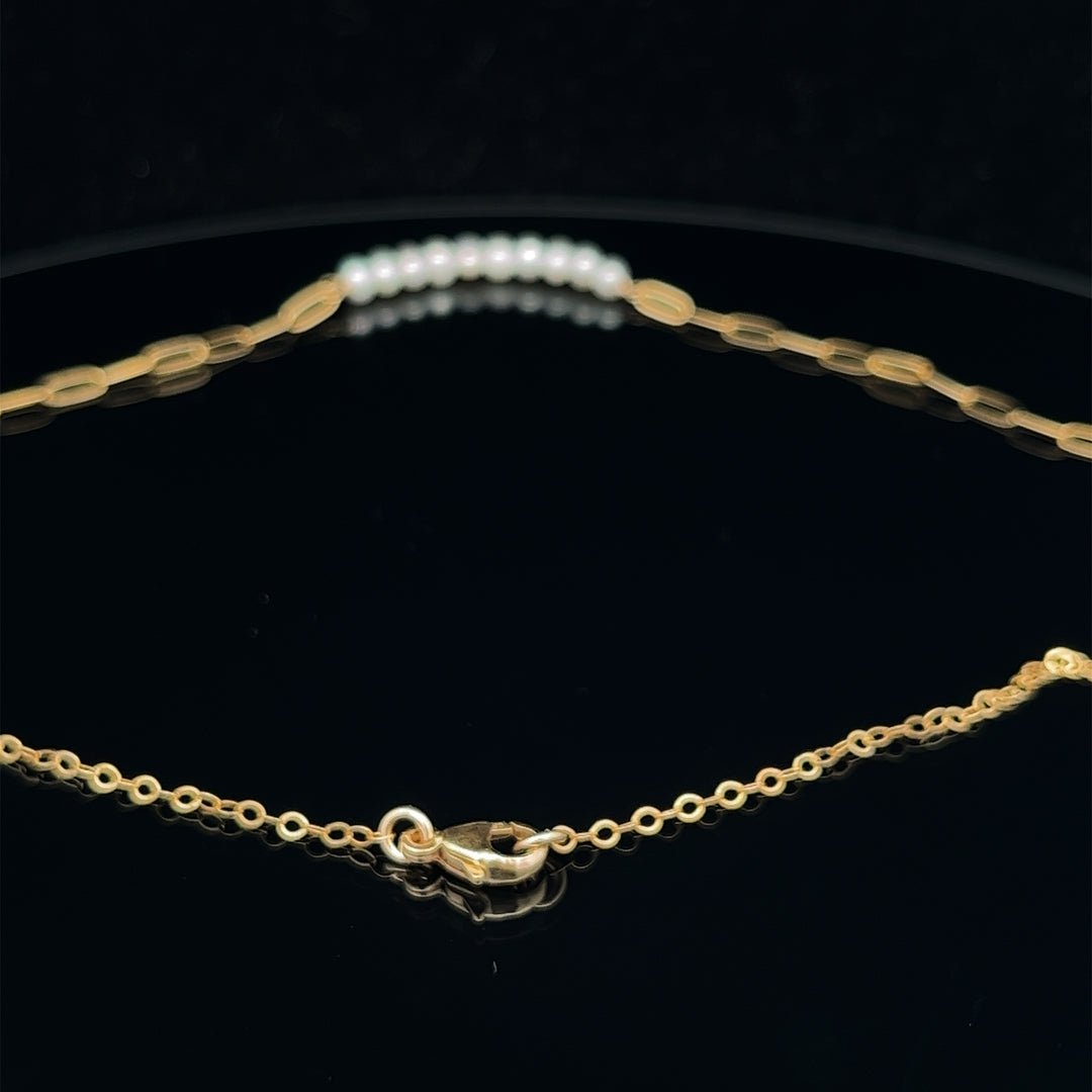 baby pearl bar duo-chain necklace - workshopunderground.com