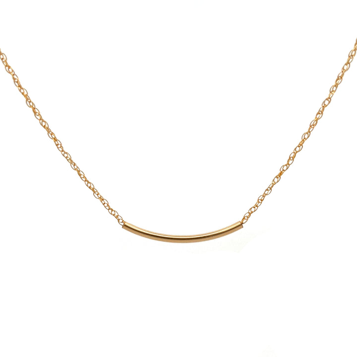 aquamarine back drop gold bar necklace - workshopunderground.com