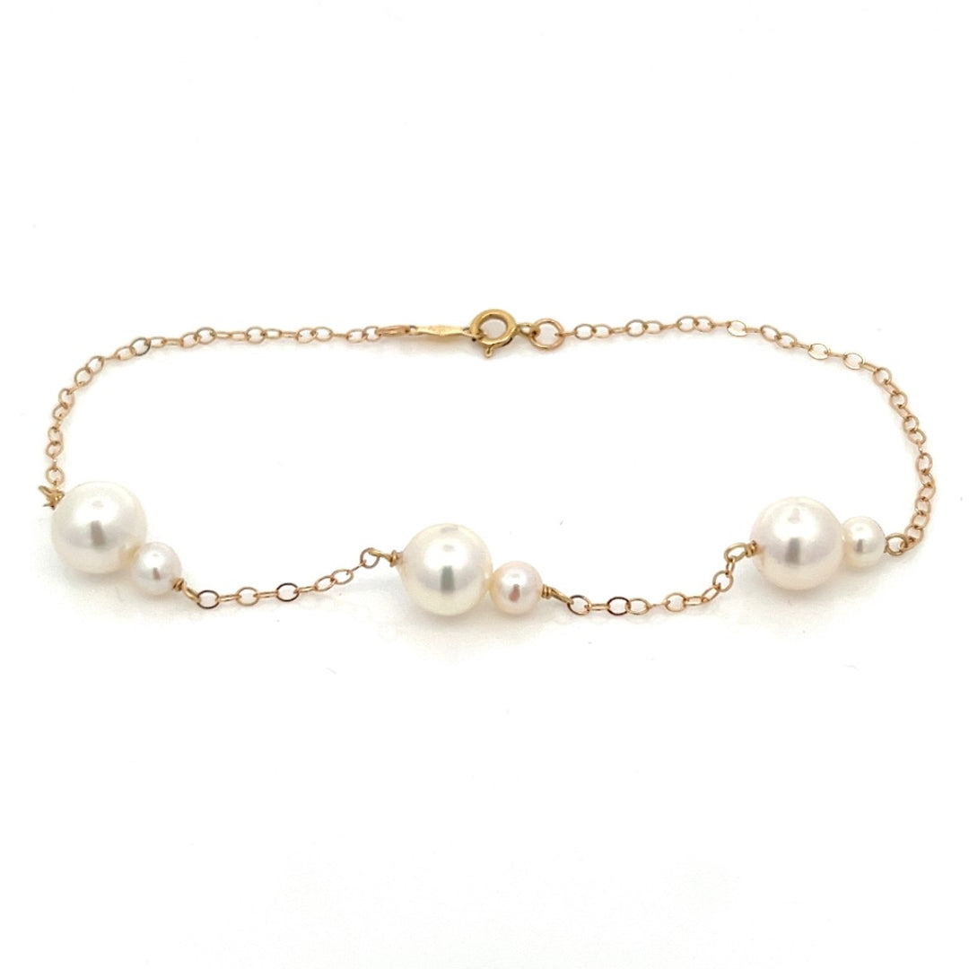 van luna - akoya pearl duet three-station bracelet - workshopunderground.com