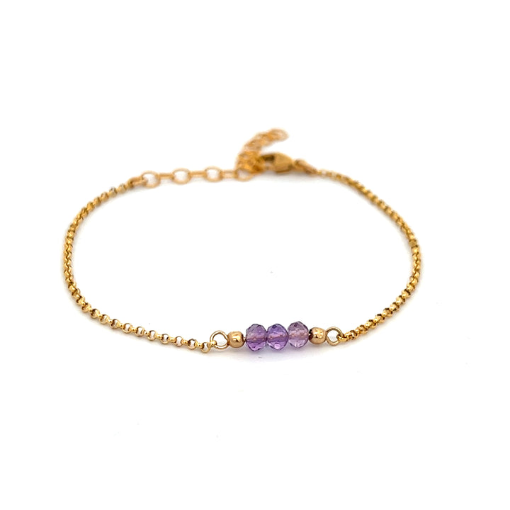 birthstone triplet bracelet - workshopunderground.com