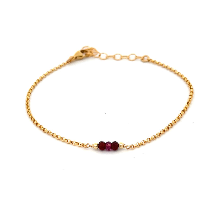 birthstone triplet bracelet - workshopunderground.com