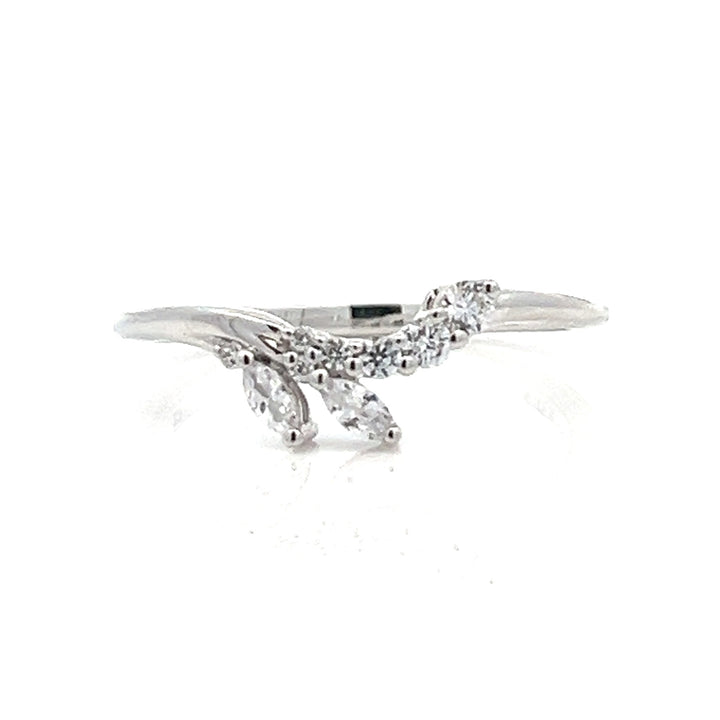asymmetrical marquise branch diamond band