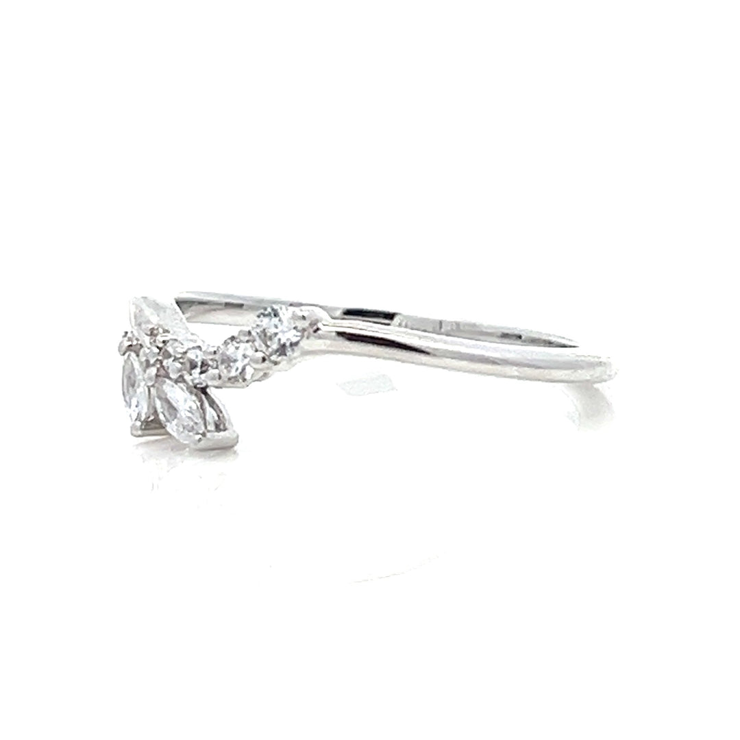 asymmetrical marquise branch diamond band