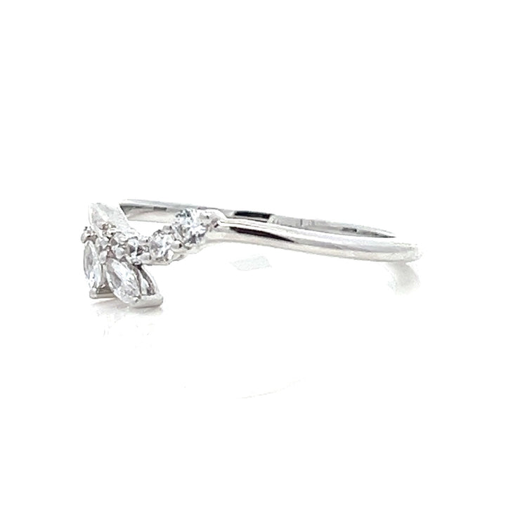 asymmetrical marquise branch diamond band