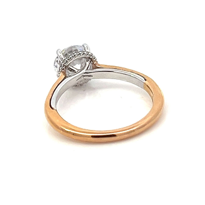 1 1/3 ctw diamond solitaire engagement ring with hidden collar