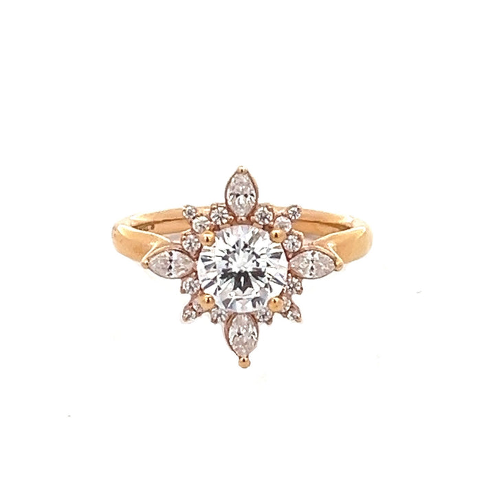 1 1/2 ctw radiant halo round diamond engagement ring - workshopunderground.com