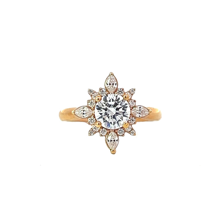 1 1/2 ctw radiant halo round diamond engagement ring - workshopunderground.com