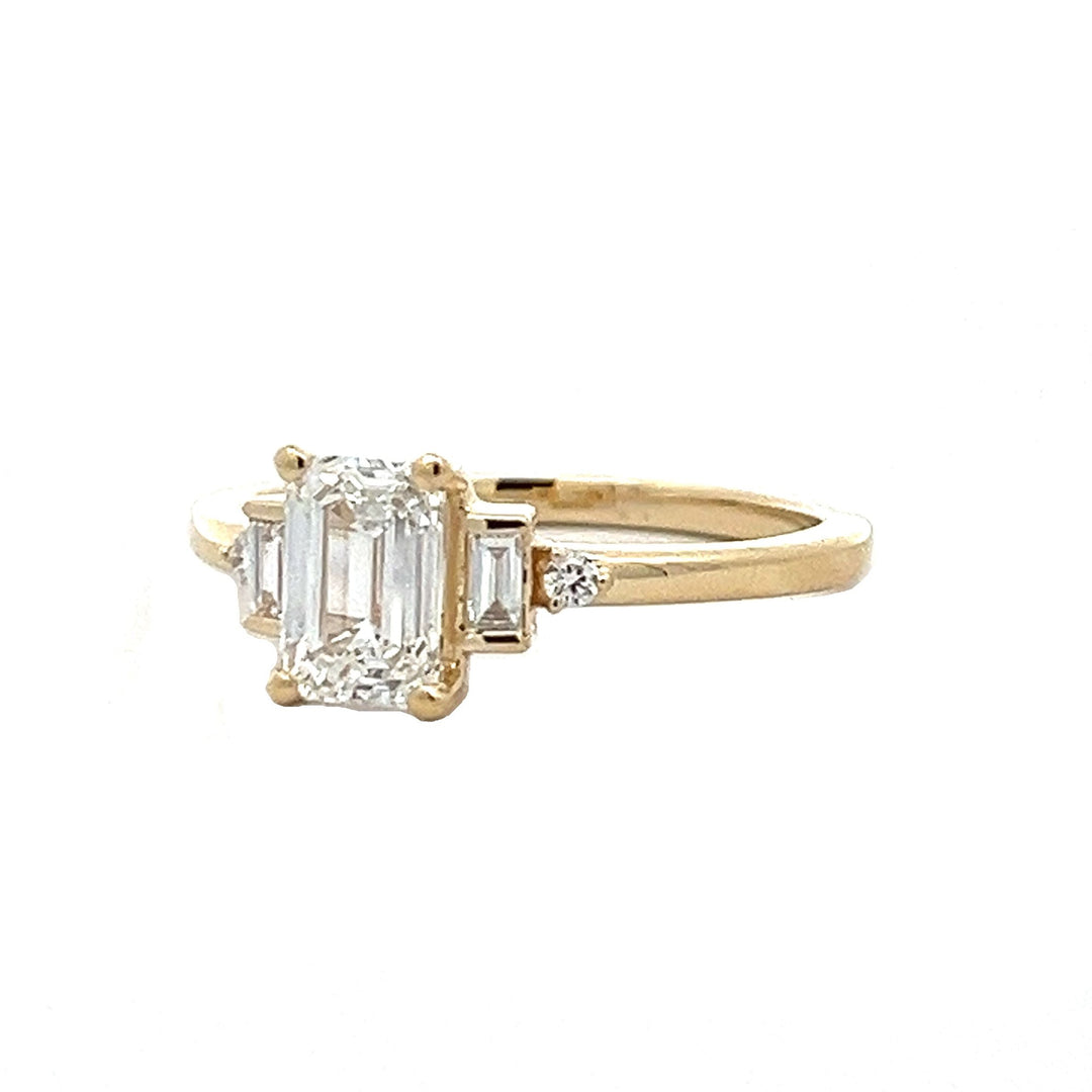 1 ctw emerald-cut diamond engagement ring