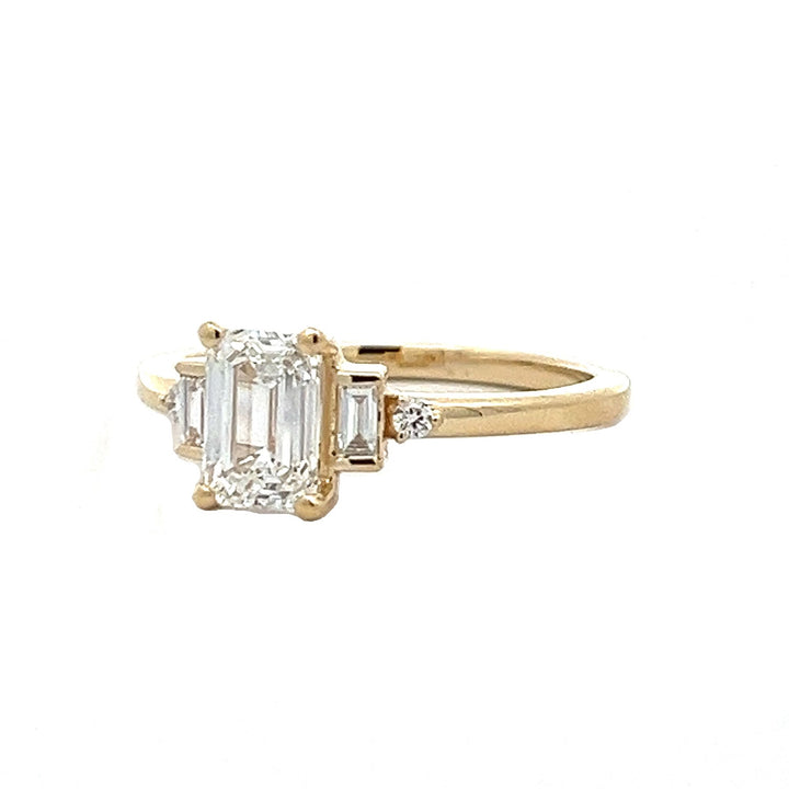 1 ctw emerald-cut diamond engagement ring