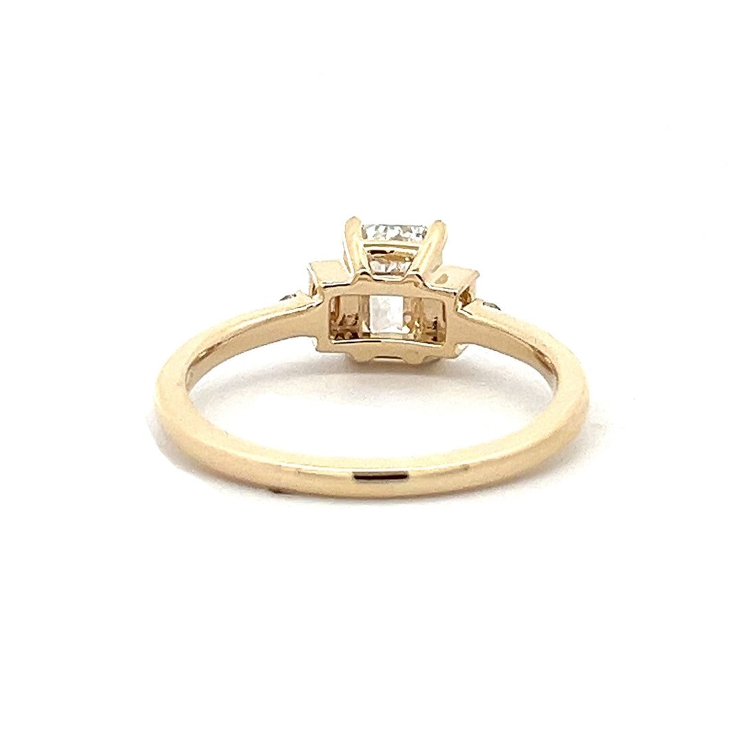 1 ctw emerald-cut diamond engagement ring