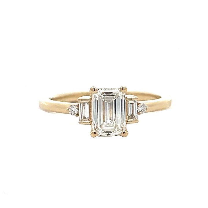 1 ctw emerald-cut diamond engagement ring