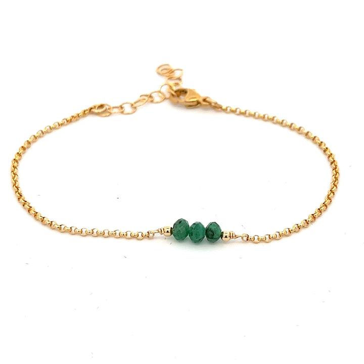 birthstone triplet bracelet - workshopunderground.com