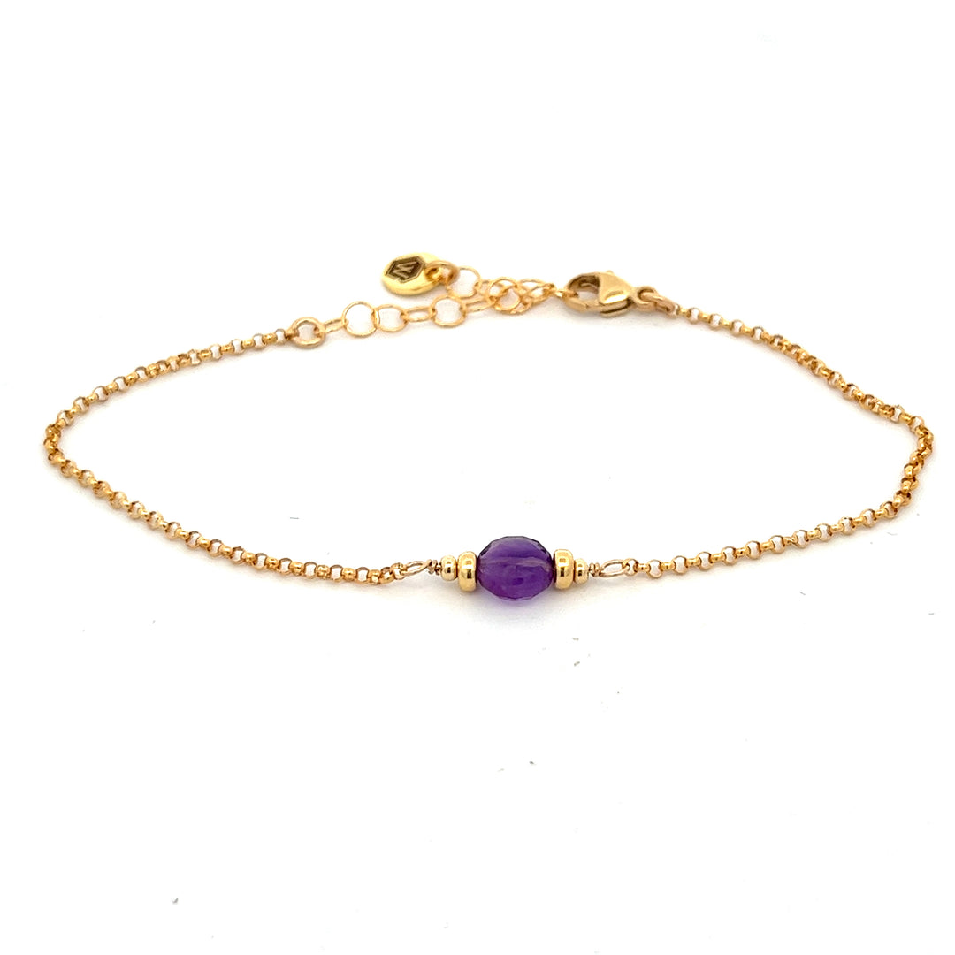 L'amethyste coin charm bracelet - workshopunderground.com
