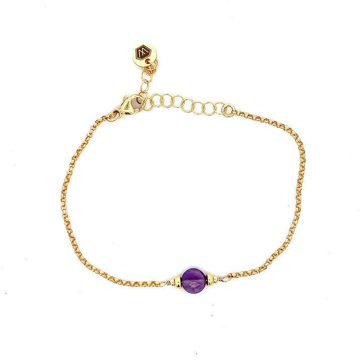 faceted birthstone coin charm bracelet - workshopunderground.com