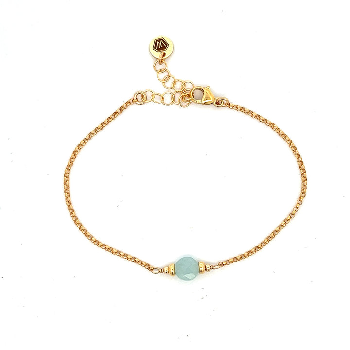 faceted birthstone coin charm bracelet - workshopunderground.com
