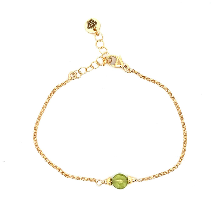 faceted birthstone coin charm bracelet - workshopunderground.com
