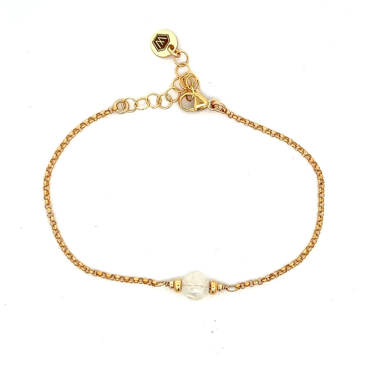 faceted birthstone coin charm bracelet - workshopunderground.com